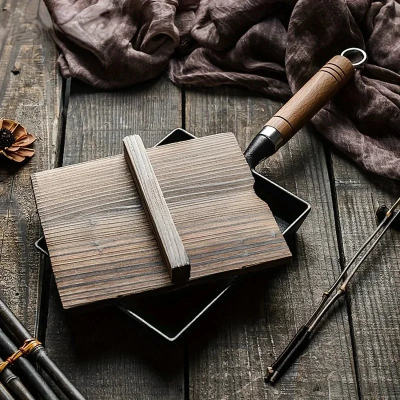 Japanese Cast Iron Tamagoyaki Egg Pan – Nonstick Square Frying Pan for Omelets, Pancakes & Home Cooking